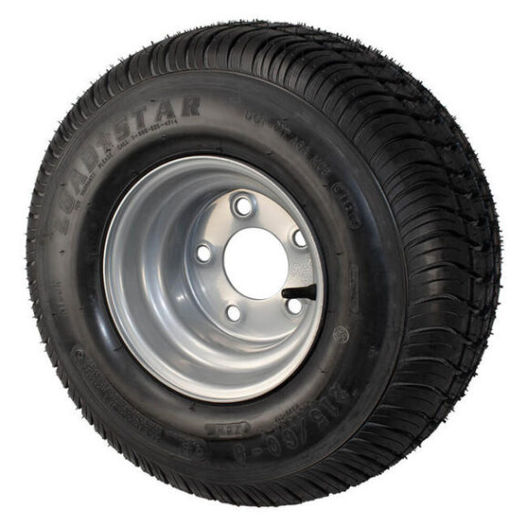 18.5x8.50-8 (215/60-8) Kenda K399 Bias Trailer Tire with 8" Silver Wheel 5 on 4-1/2 - Load Range C - Image 2